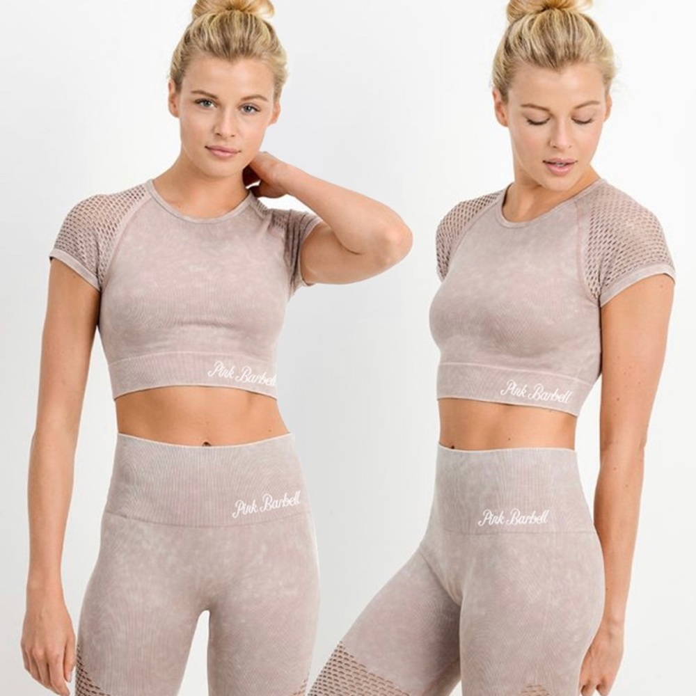 LAST CALL Tan Crop Top from Pink Barbell
